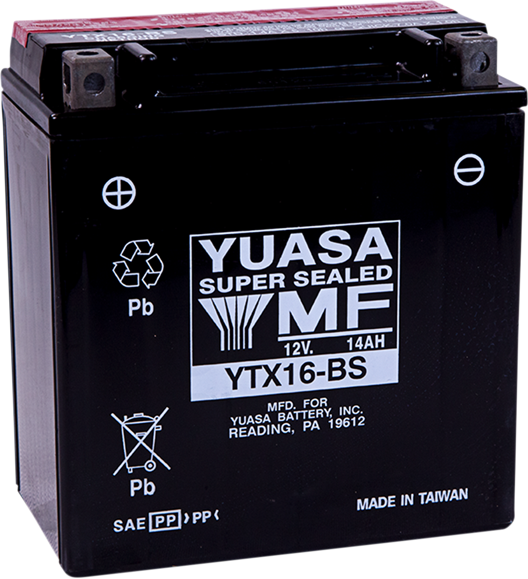 YUASA AGM Battery - YTX16-BS - .78 L YUAM32X6S