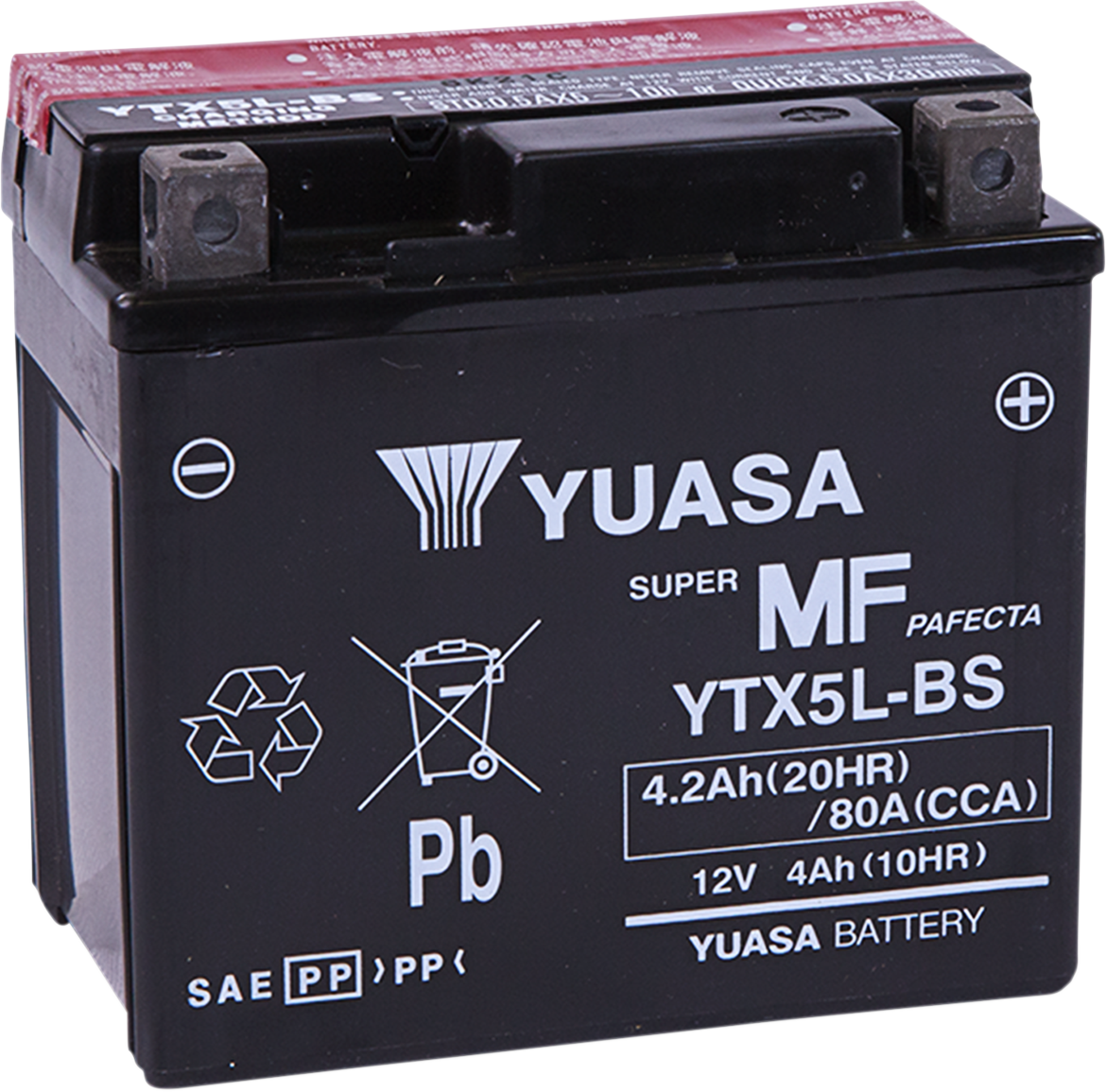 YUASA AGM Battery - YTX5L-BS - .24 L YUAM32X5B