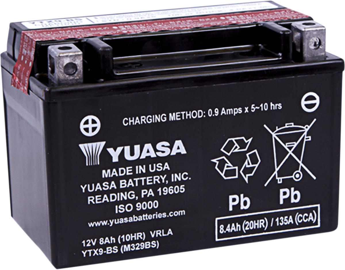 YUASA AGM Battery - YTX9-BS - .40 L YUAM329BSTWN