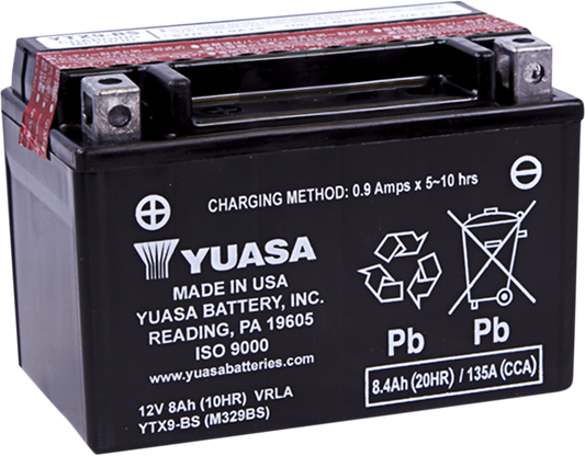 YUASA AGM Battery - YTX9-BS - .40 L YUAM329BSTWN