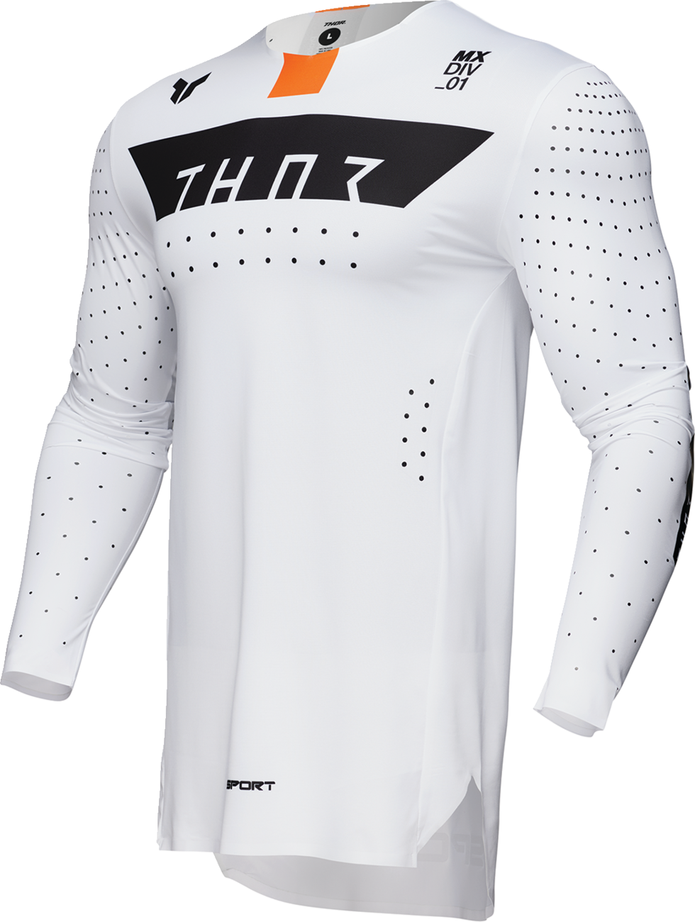 THOR SPORTMODE Rogue Jersey - White/Orange - Large 2910-8201