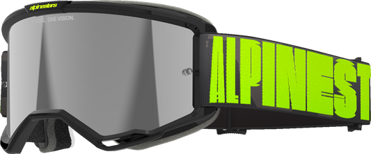 ALPINESTARS GOGGLES Vision 5 Goggle - Hollow - Charcoal/Yellow Fluo - Silver Mirror Lens 5102225-1470