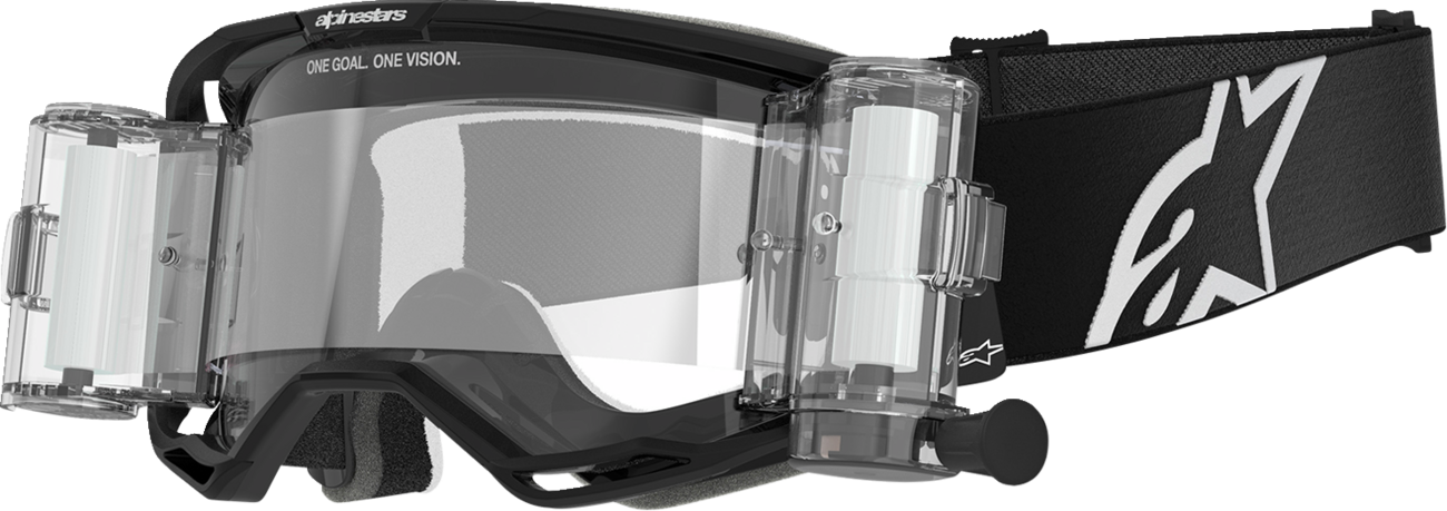 ALPINESTARS GOGGLES Vision 8 Roll-Off Goggle - Corp - Black - Clear 5101125-1529