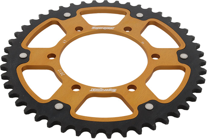 Rear Stealth Sprocket Alu/Stl 47t 525 Gld Tri