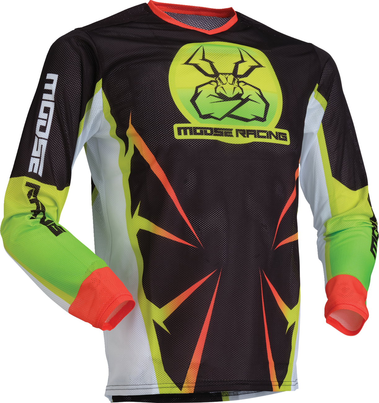 MOOSE RACING Youth Agroid Mesh Jersey - Hi-Viz/Black - Medium 2912-2532