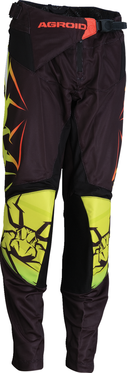 MOOSE OFFROAD Youth Agroid Mesh Pants - Hi-Viz/Black - 18 2903-2560