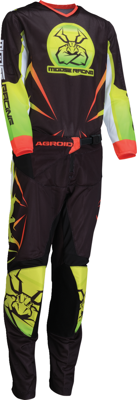 MOOSE RACING Youth Agroid Mesh Pants - Hi-Viz/Black - 30 2903-2566