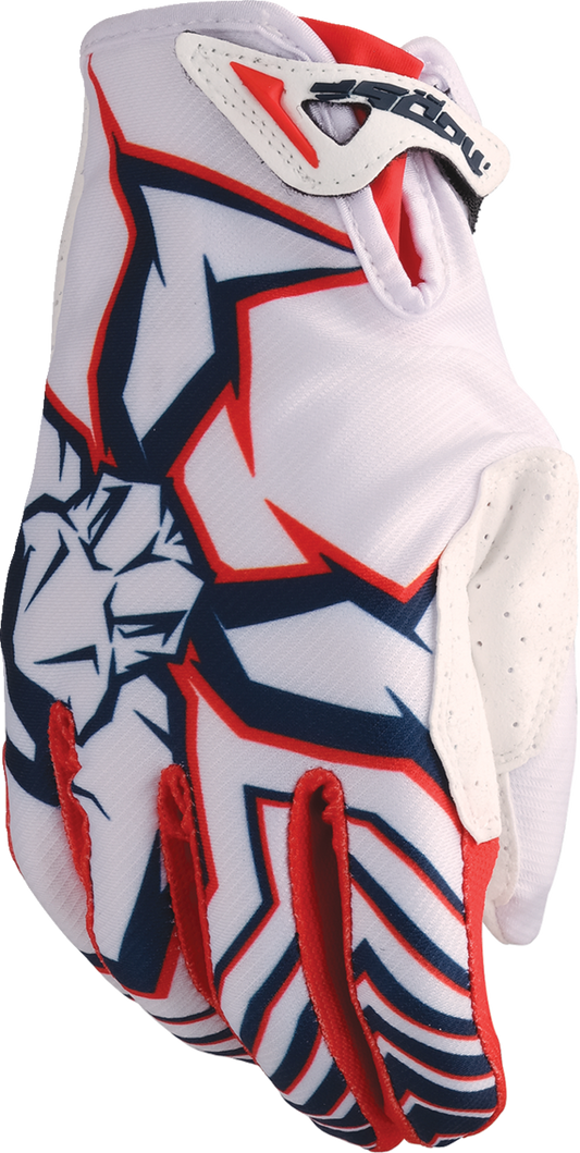 MOOSE OFFROAD Agroid* Pro Gloves - Red/White/Blue - 2XL 3330-8089