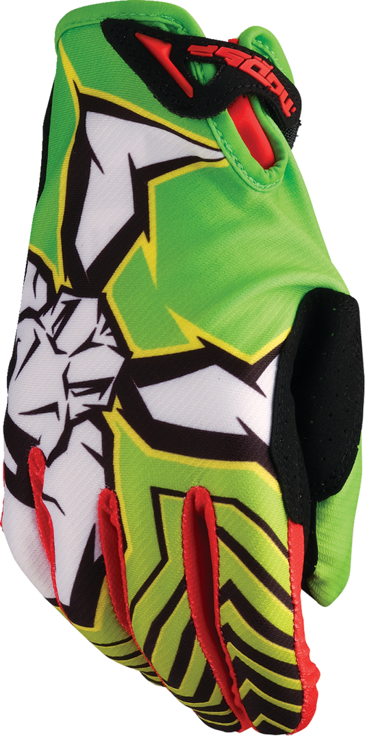 MOOSE RACING Agroid* Pro Gloves - Green/Red - Medium 3330-8110