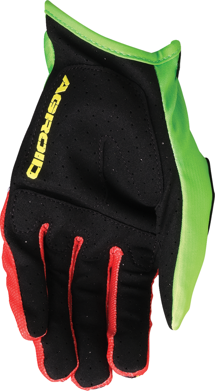 MOOSE RACING Agroid* Pro Gloves - Green/Red - Medium 3330-8110