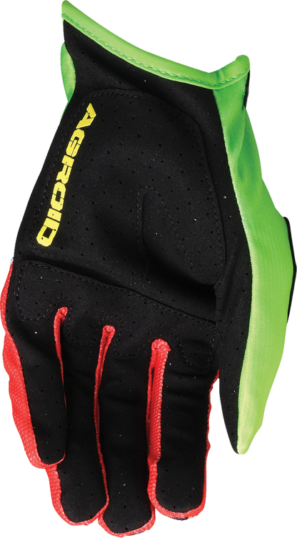 MOOSE RACING Agroid* Pro Gloves - Green/Red - Medium 3330-8110