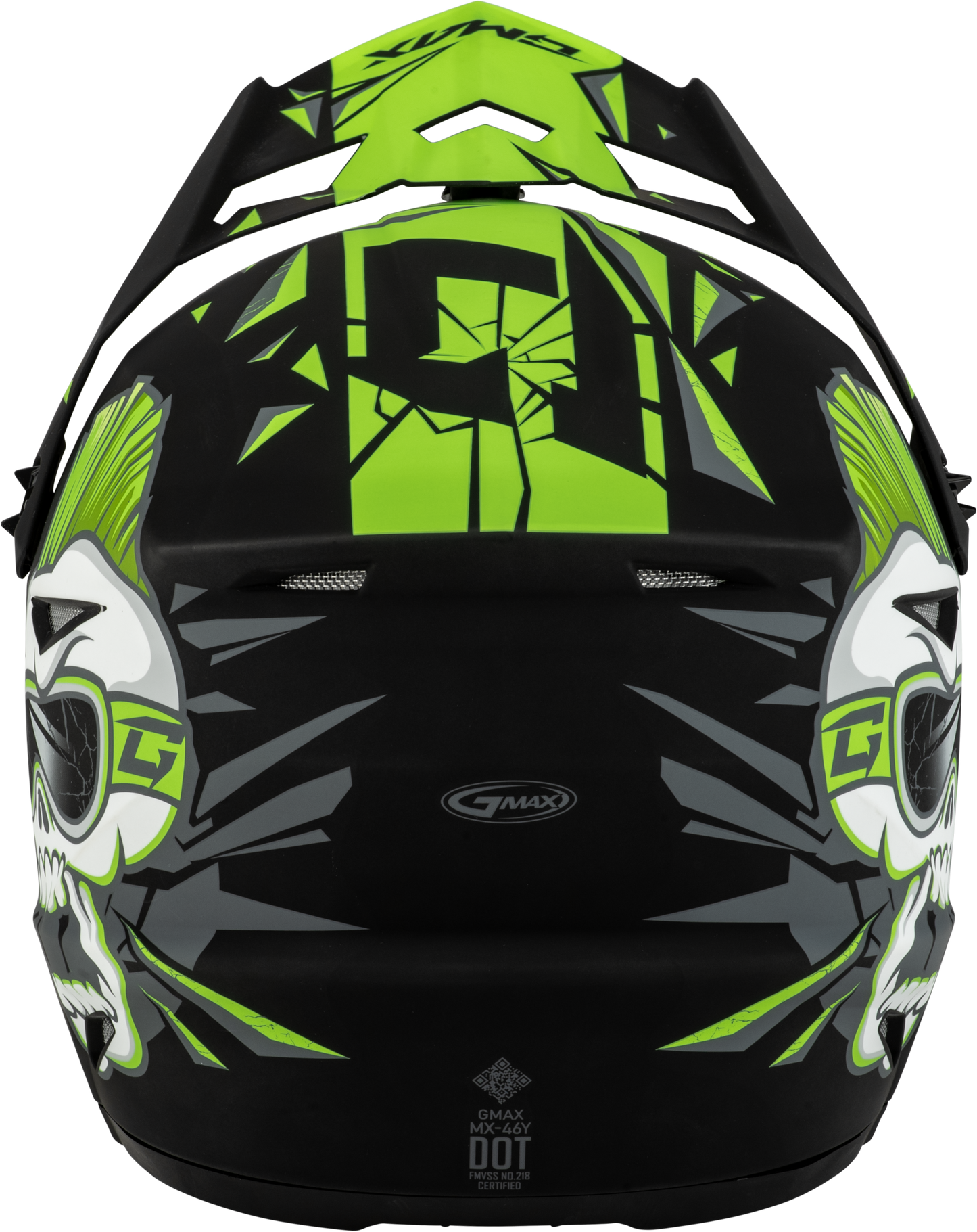 Youth Mx 46y Unstable Helmet Matte Black/Green Ym