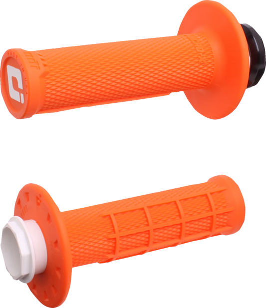 ODI Micro-X Half-Waffle v2 Lock-On Grips - Orange/Black H36MXO