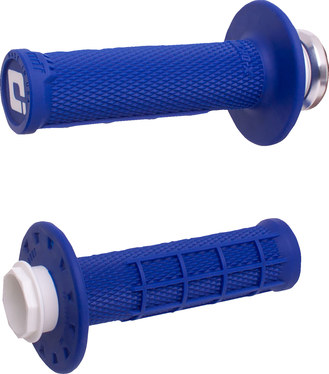 ODI Micro-X Half-Waffle v2 Lock-On Grips - Blue/Black H36MXU