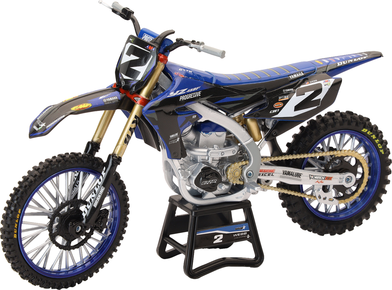 NEW RAY TOYS Yamaha YZ450F Dirt Bike - 1:12 Scale - Cooper Webb #2 58483