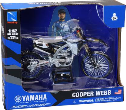 NEW RAY TOYS Yamaha YZ450F Dirt Bike - 1:12 Scale - Cooper Webb #2 58483