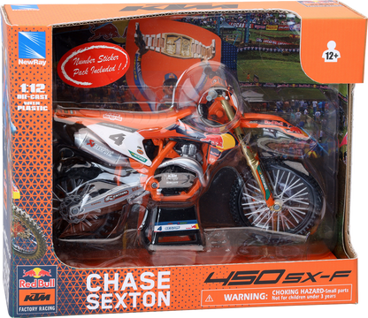 NEW RAY TOYS Red Bull KTM 450 SX-F - Chase Sexton #4 - 1:12 Scale 58473