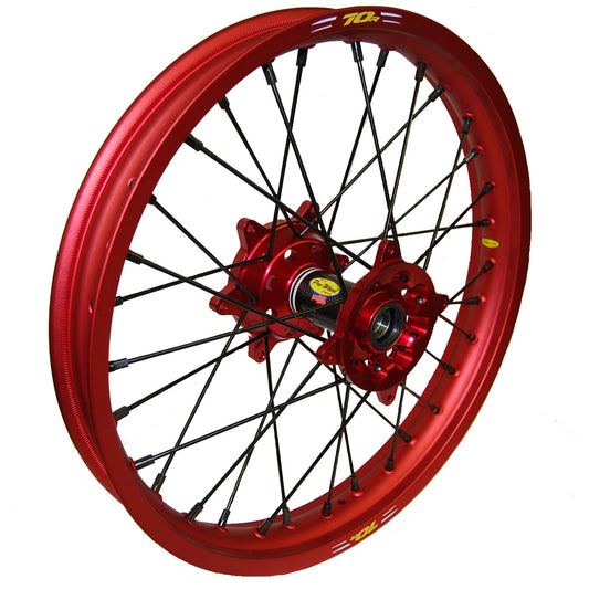 Wheel Rear 2.15x19 Red Hub Red Rim/Blk Spoke/Blk Nipple