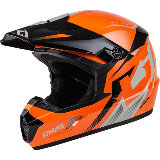 Mx 46 Compound Helmet Orange/Black/Grey Lg