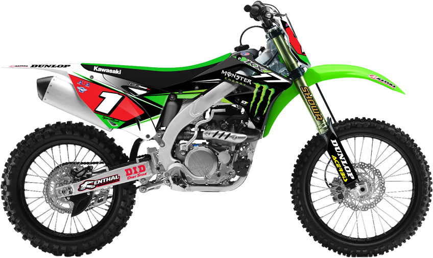 2014 Monster Energy Kawasaki Complete Kit (White)
