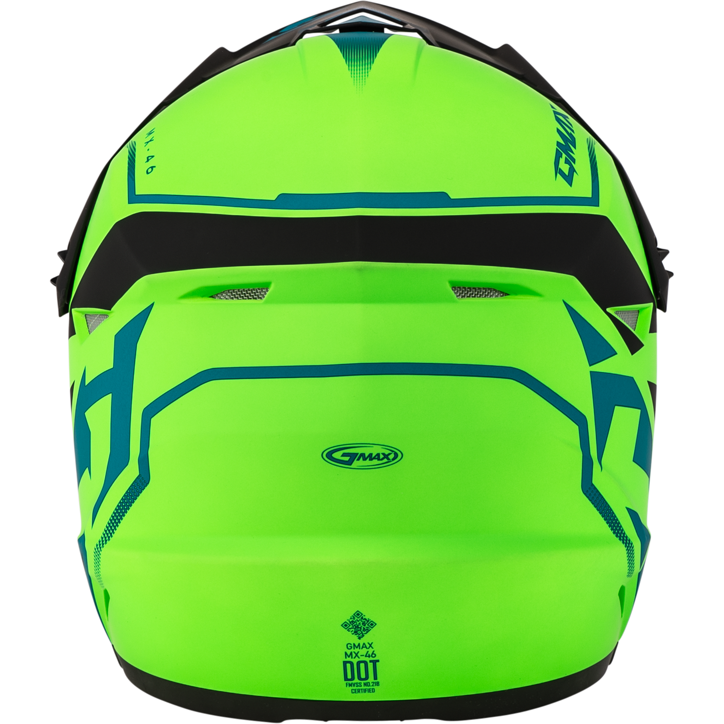 Mx 46 Compound Helmet Matte Hi Vis Green/Blk/Blue Lg