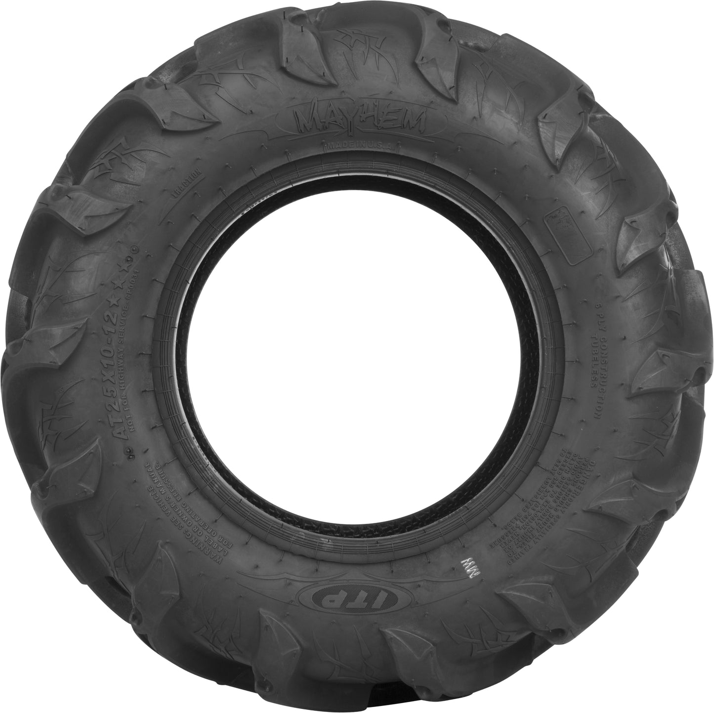 Tire Mayhem Rear 25x10 12 Lr 380lbs Bias