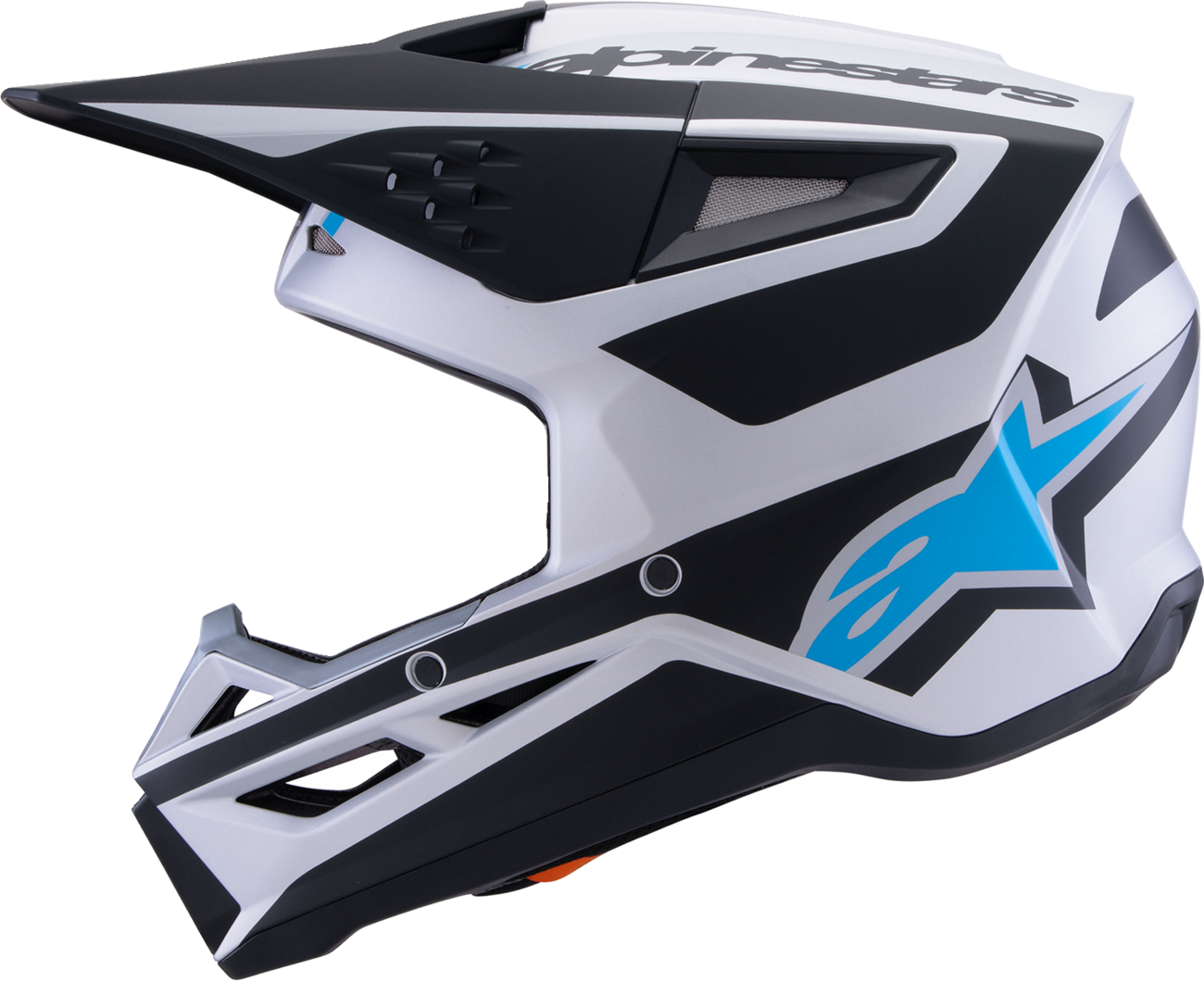 ALPINESTARS SM3 Helmet - Heat - Matte Silver/Blue/Black - XL 8301026-1949-XL