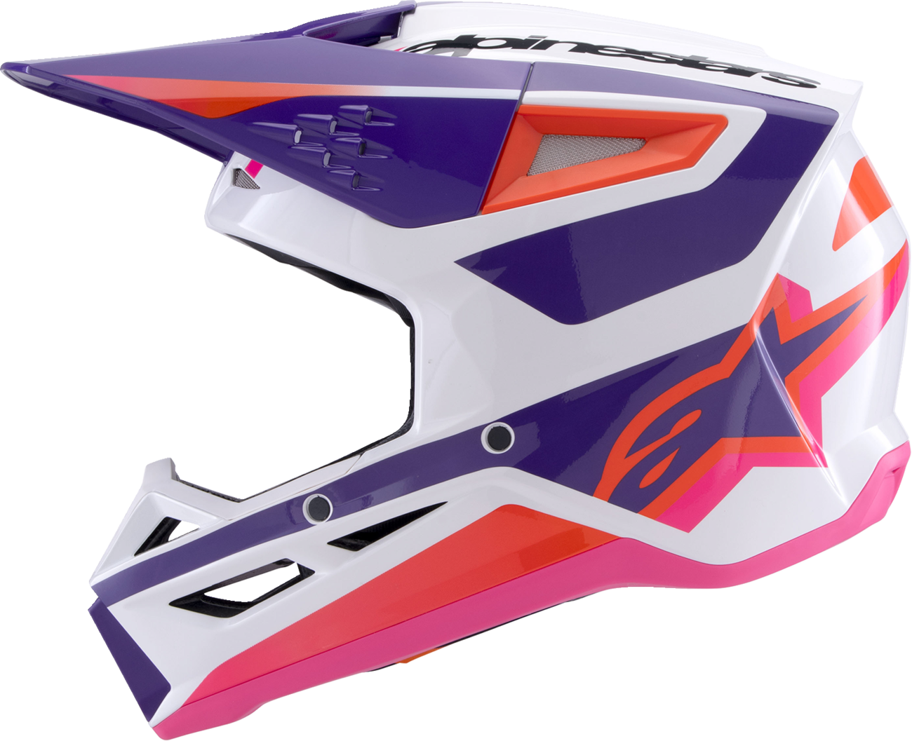 ALPINESTARS SM3 Helmet - Heat - Gloss White/Purple/Pink - Small 8301026-2052-S