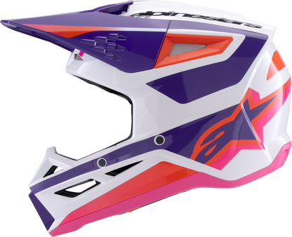 ALPINESTARS SM3 Helmet - Heat - Gloss White/Purple/Pink - Small 8301026-2052-S