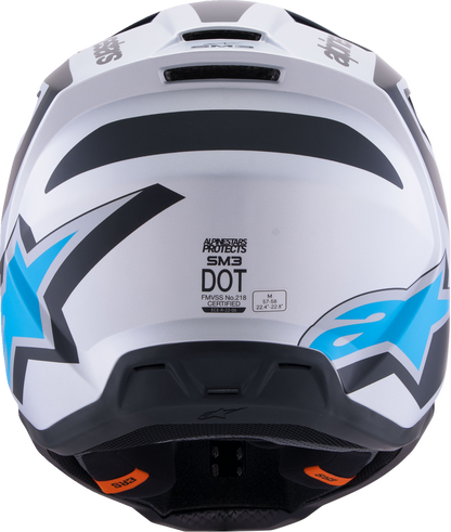 ALPINESTARS SM3 Helmet - Heat - Matte Silver/Blue/Black - XL 8301026-1949-XL