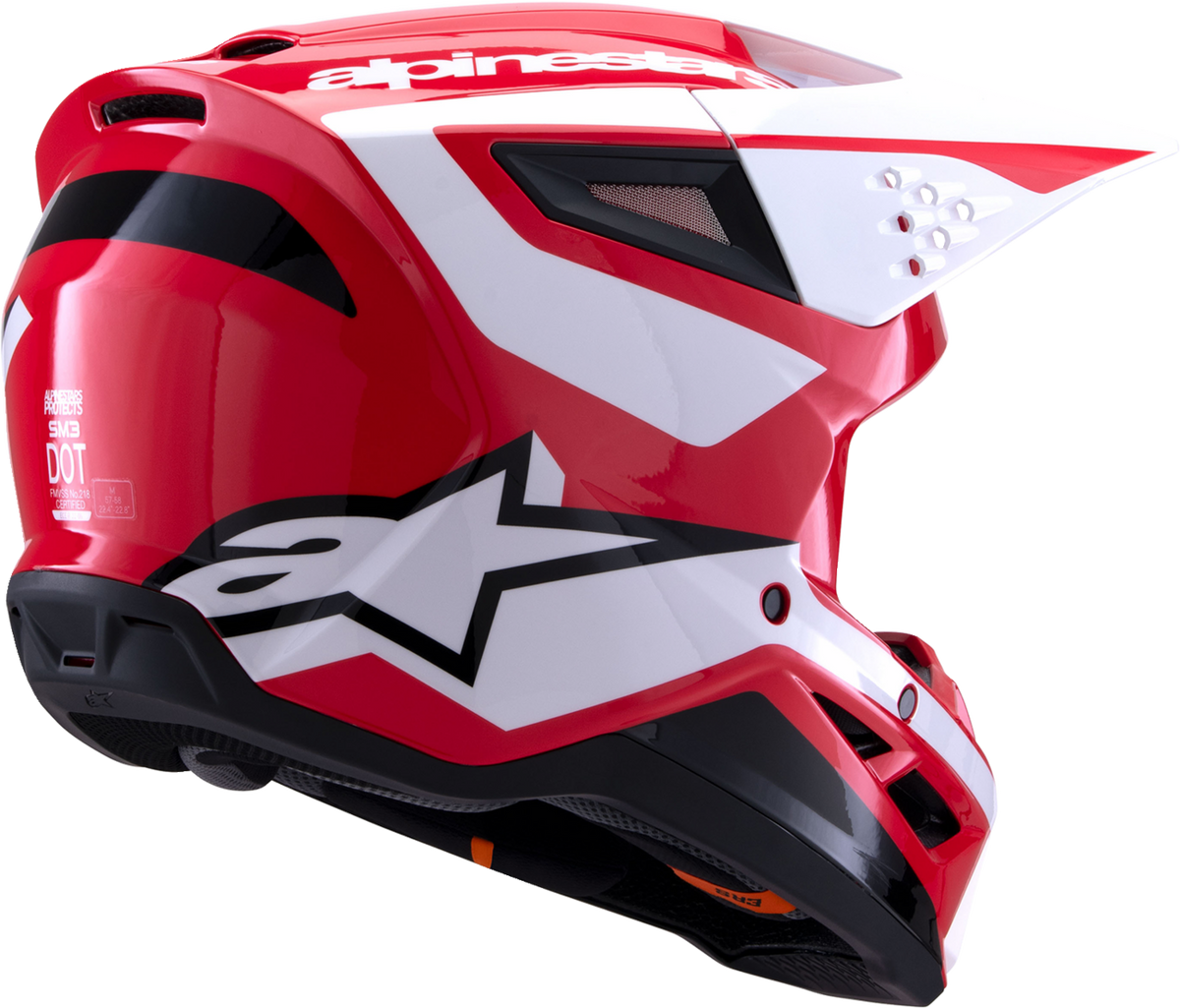 ALPINESTARS SM3 Helmet - Heat - Gloss Red/White/Black - 2XL 8301026-3126-XXL
