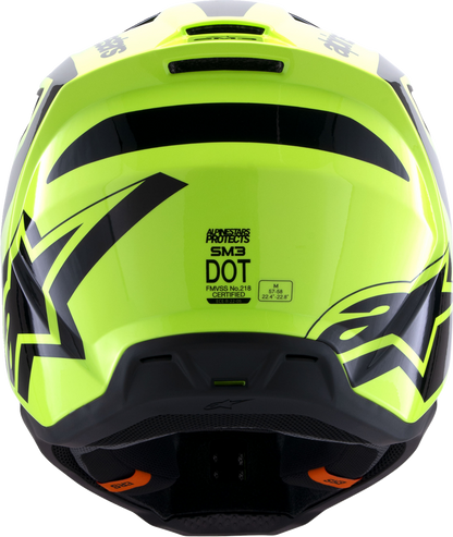 ALPINESTARS SM3 Helmet - Heat - Gloss Yellow Fluo/Black - Large 8301026-5011-L