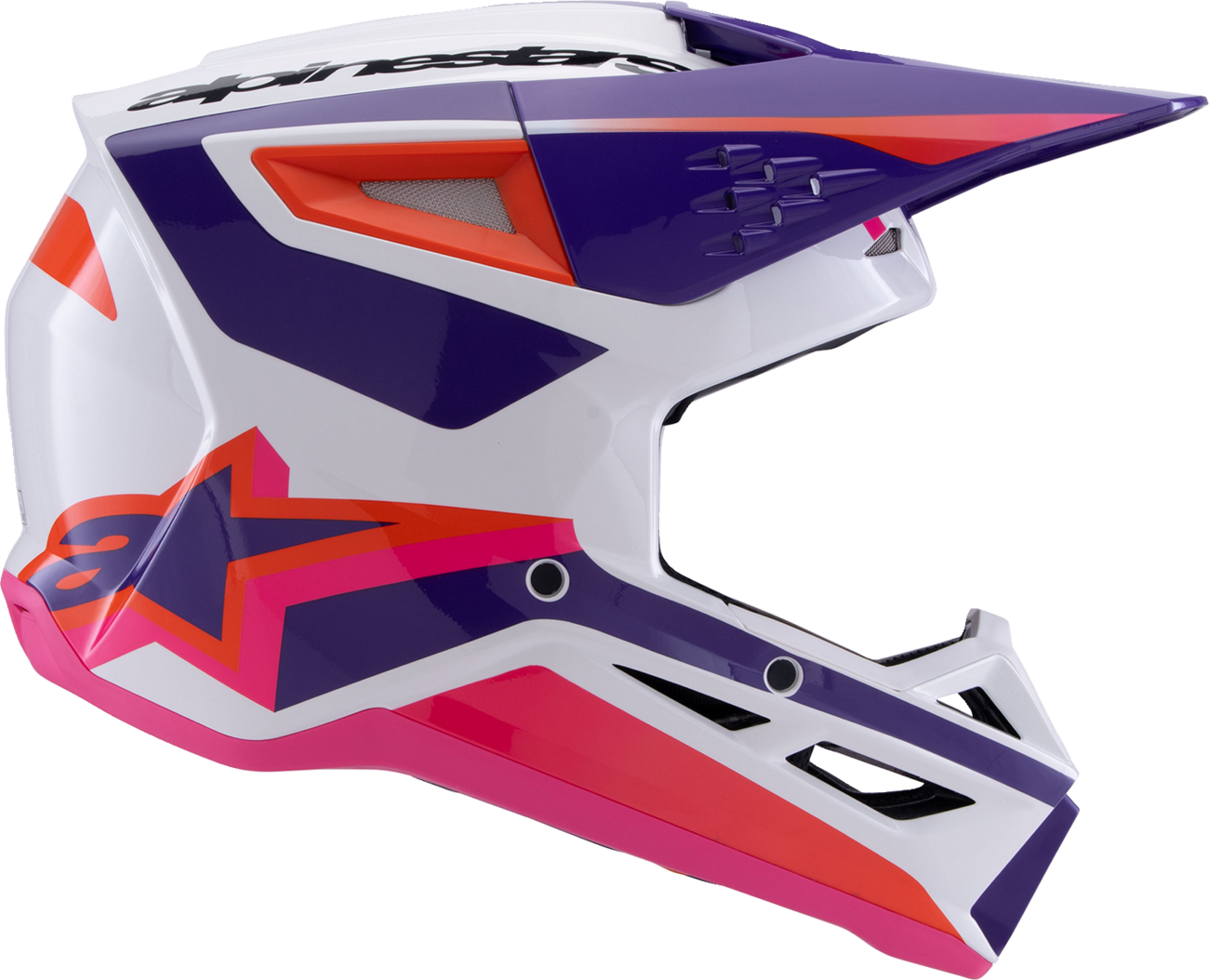 ALPINESTARS SM3 Helmet - Heat - Gloss White/Purple/Pink - Small 8301026-2052-S