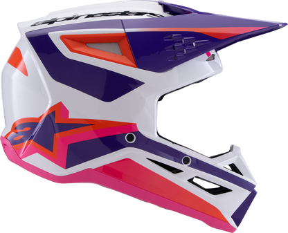 ALPINESTARS SM3 Helmet - Heat - Gloss White/Purple/Pink - Small 8301026-2052-S