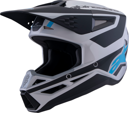 ALPINESTARS SM3 Helmet - Heat - Matte Silver/Blue/Black - Large 8301026-1949-L