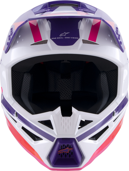 ALPINESTARS SM3 Helmet - Heat - Gloss White/Purple/Pink - Small 8301026-2052-S