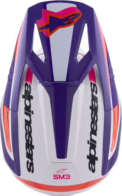 ALPINESTARS SM3 Helmet - Heat - Gloss White/Purple/Pink - Small 8301026-2052-S