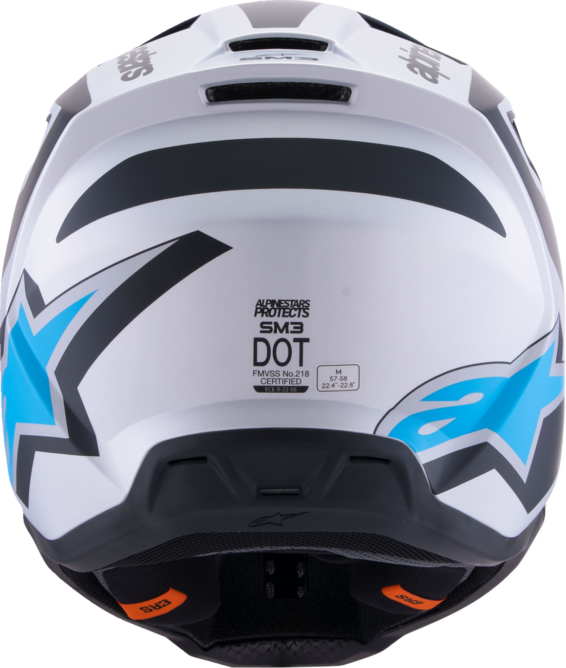 ALPINESTARS SM3 Helmet - Heat - Matte Silver/Blue/Black - Large 8301026-1949-L