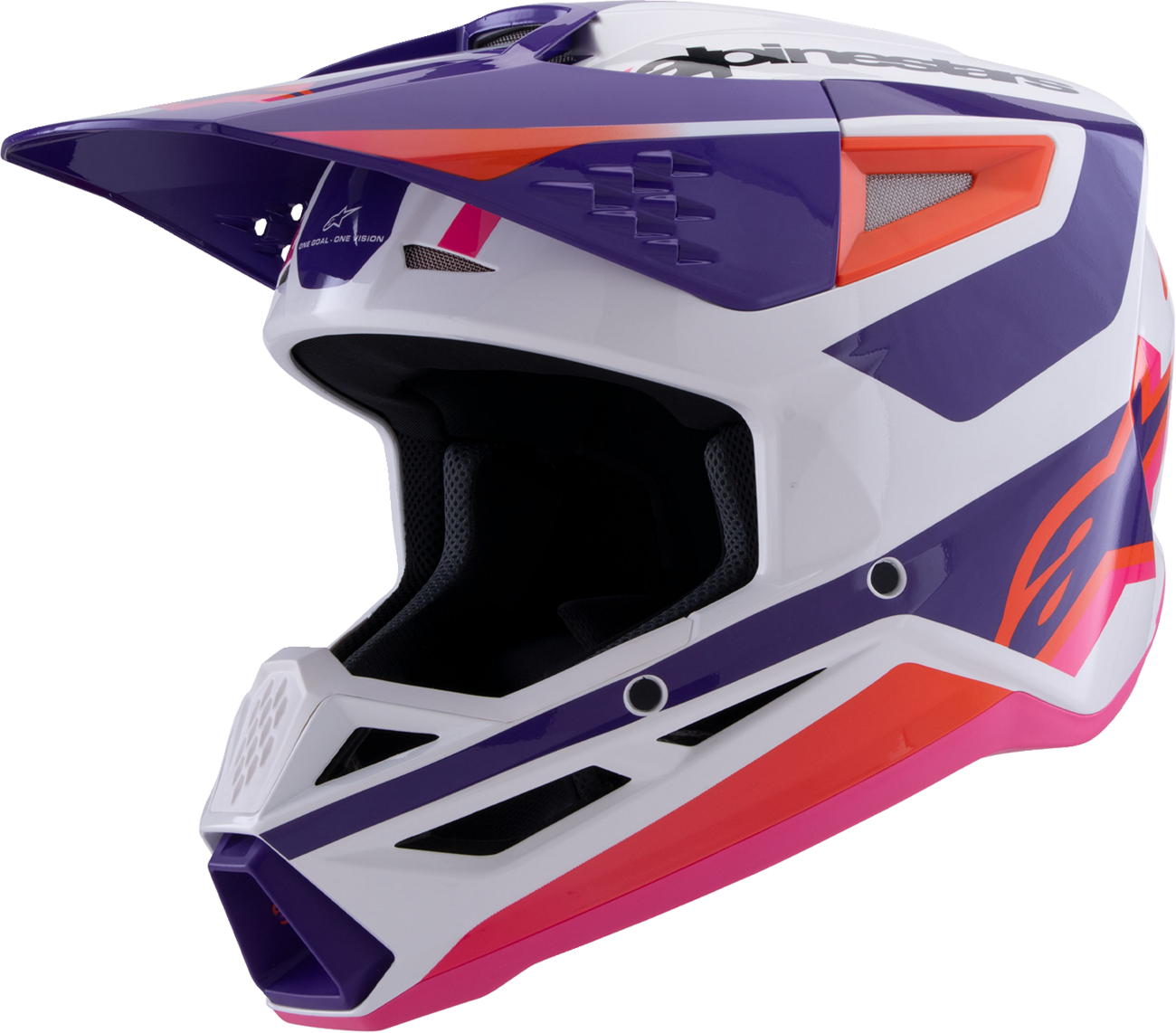 ALPINESTARS SM3 Helmet - Heat - Gloss White/Purple/Pink - Large 8301026-2052-L