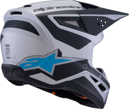 ALPINESTARS SM3 Helmet - Heat - Matte Silver/Blue/Black - Large 8301026-1949-L