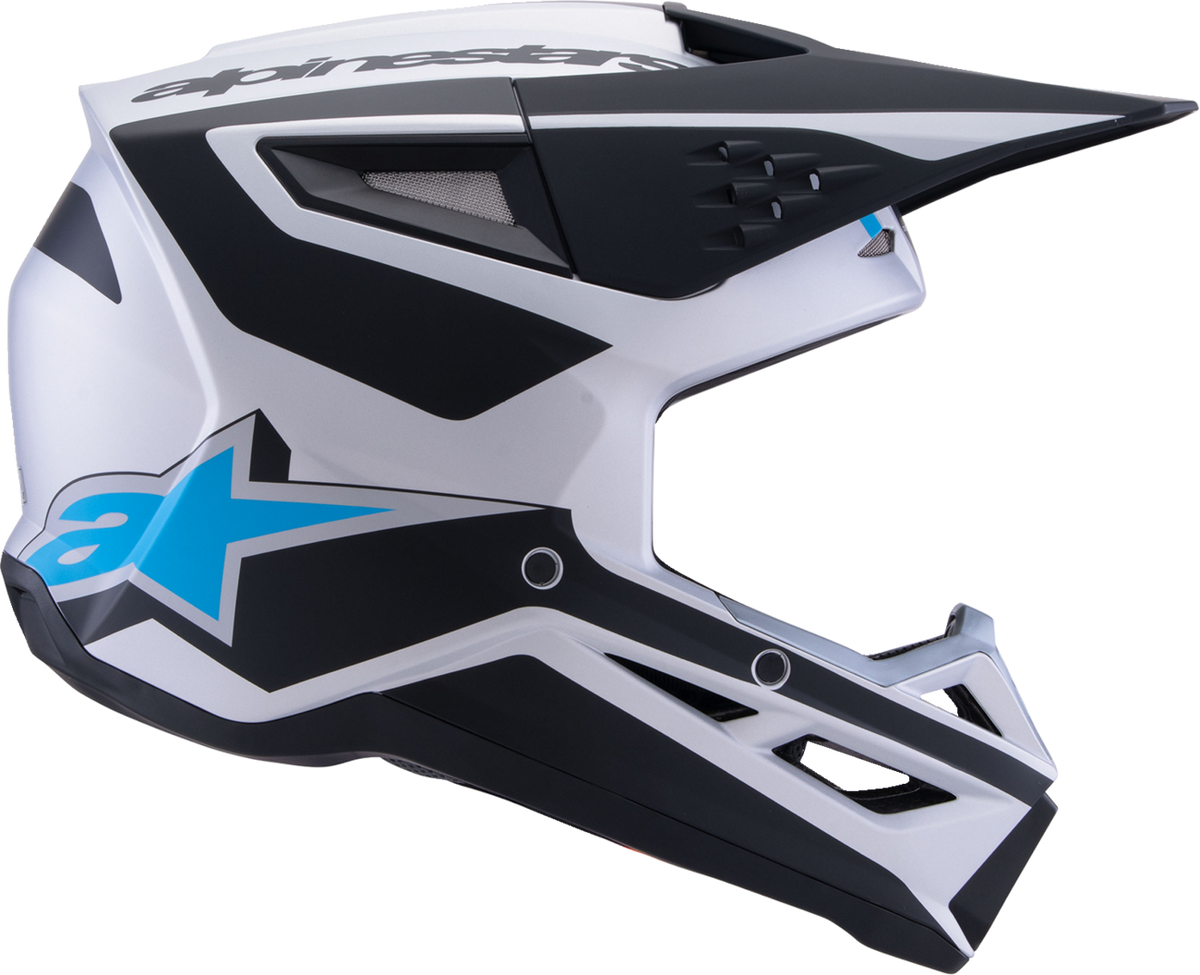 ALPINESTARS SM3 Helmet - Heat - Matte Silver/Blue/Black - Large 8301026-1949-L
