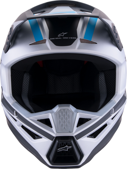 ALPINESTARS SM3 Helmet - Heat - Matte Silver/Blue/Black - Large 8301026-1949-L