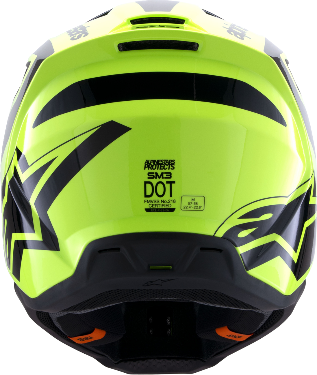 ALPINESTARS SM3 Helmet - Heat - Gloss Yellow Fluo/Black - Medium 8301026-5011-M