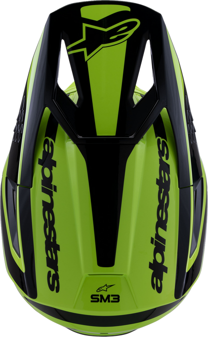 ALPINESTARS SM3 Helmet - Heat - Gloss Yellow Fluo/Black - Medium 8301026-5011-M