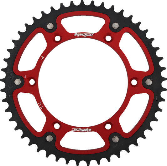 Rear Stealth Sprocket Alu/Stl 49t 520 Red Gas/She