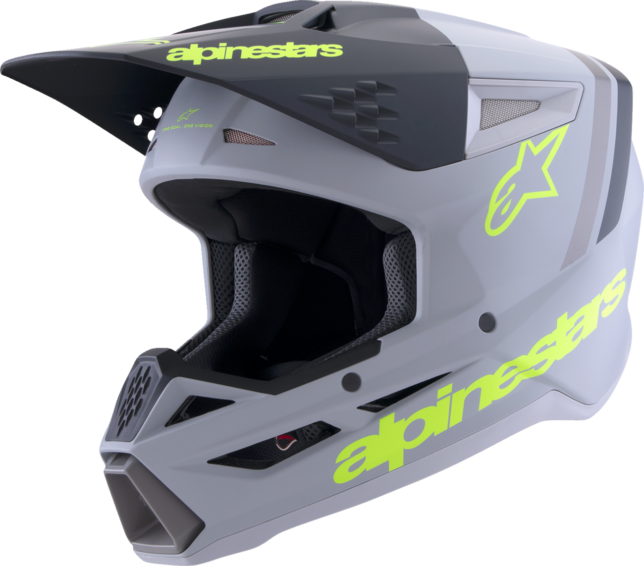 ALPINESTARS SM3 Helmet - Radium - Matte Gray/Black/Yellow Fluo - Medium 8300826-9510-M