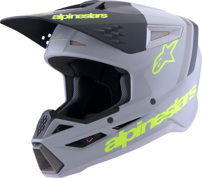 ALPINESTARS SM3 Helmet - Radium - Matte Gray/Black/Yellow Fluo - Medium 8300826-9510-M