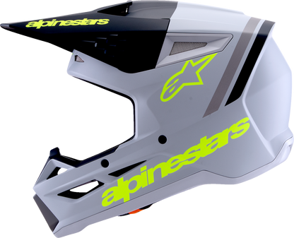 ALPINESTARS SM3 Helmet - Radium - Matte Gray/Black/Yellow Fluo - Medium 8300826-9510-M