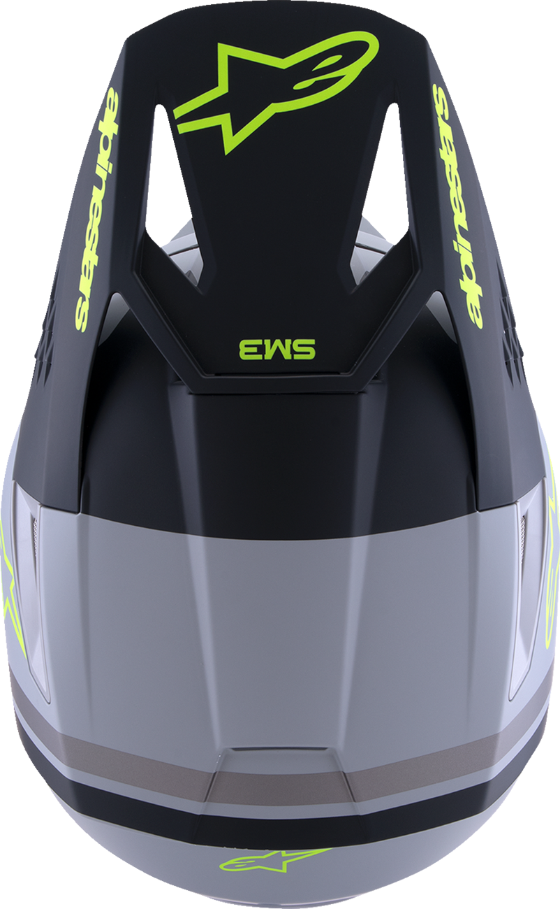 ALPINESTARS SM3 Helmet - Radium - Matte Gray/Black/Yellow Fluo - Medium 8300826-9510-M