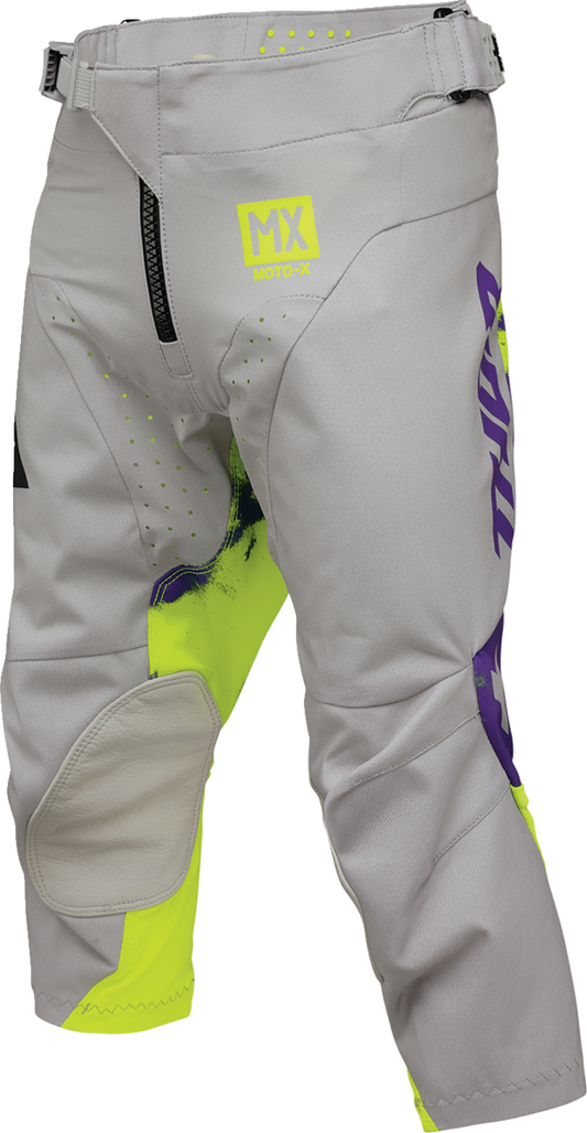 THOR Youth Launchmode Bleach Pants - Gray/Acid - US 22 2903-2617